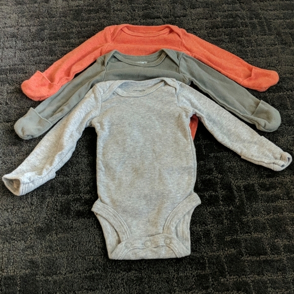 carters mitten cuff onesie